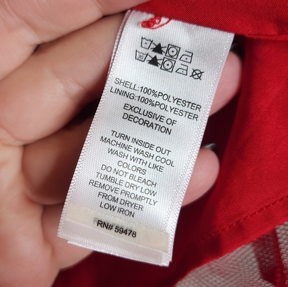 NWT Max Studio Kids Red Christmas Plaid Sateen Dress Velevt Bow Size 6 - Picture 10 of 14